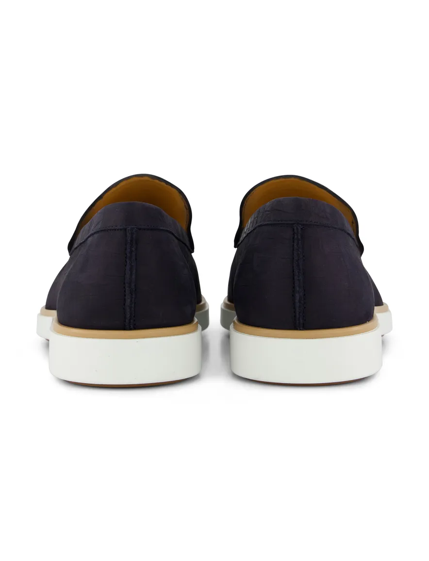 Magnanni instappers donkerblauw leer