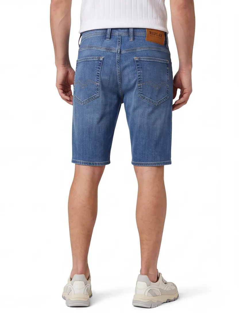 Korte broek Replay grover 5-pocket blauw denim