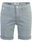 Replay benni korte broek regular fit blauw met omslag