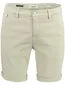 Chino korte broek beige Replay benni met omslag
