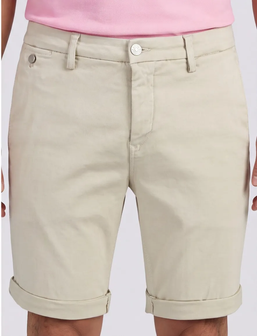 Beige Replay benni korte broek chino normale fit