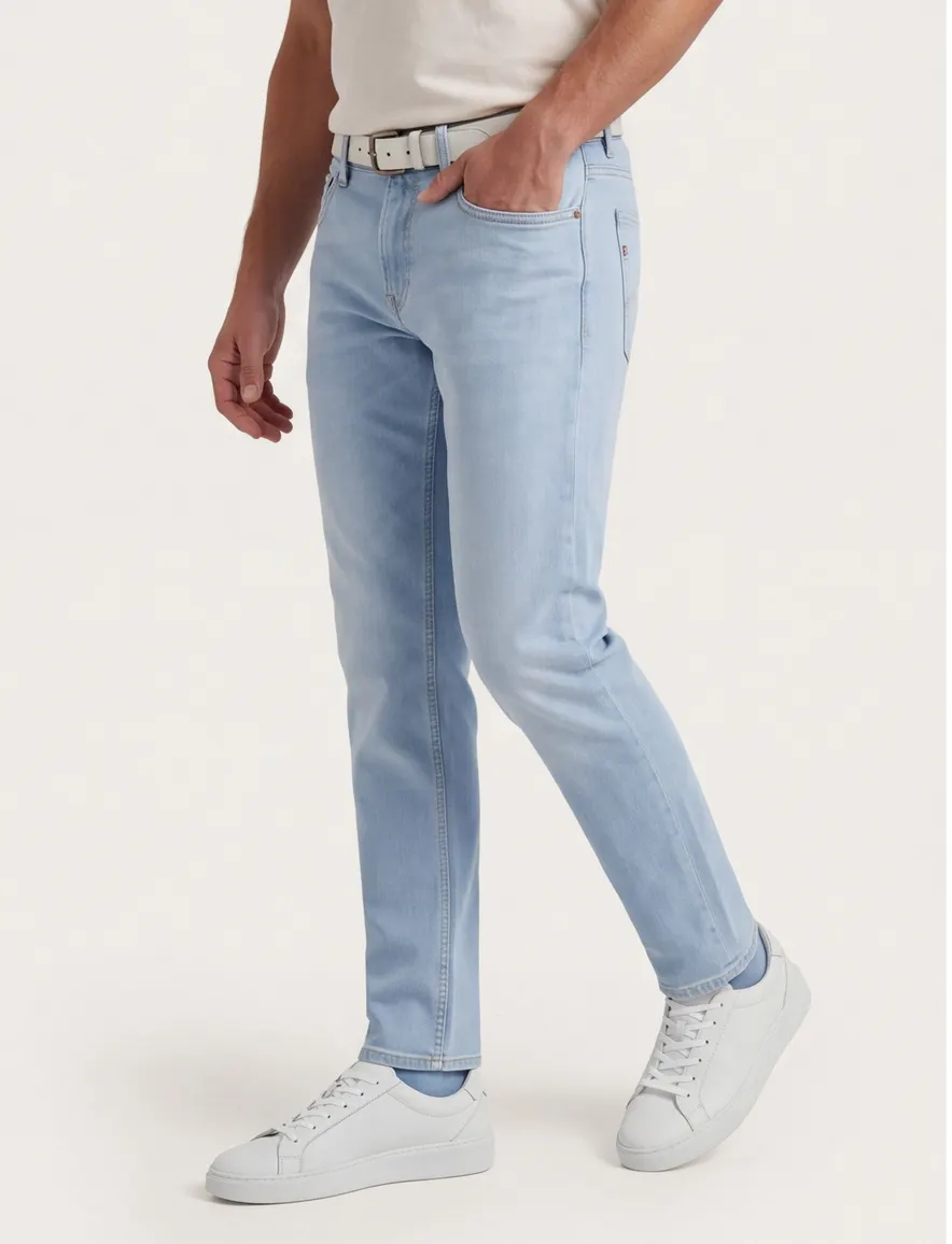 5-pocket jeans Replay Grover normale fit lichtblauw