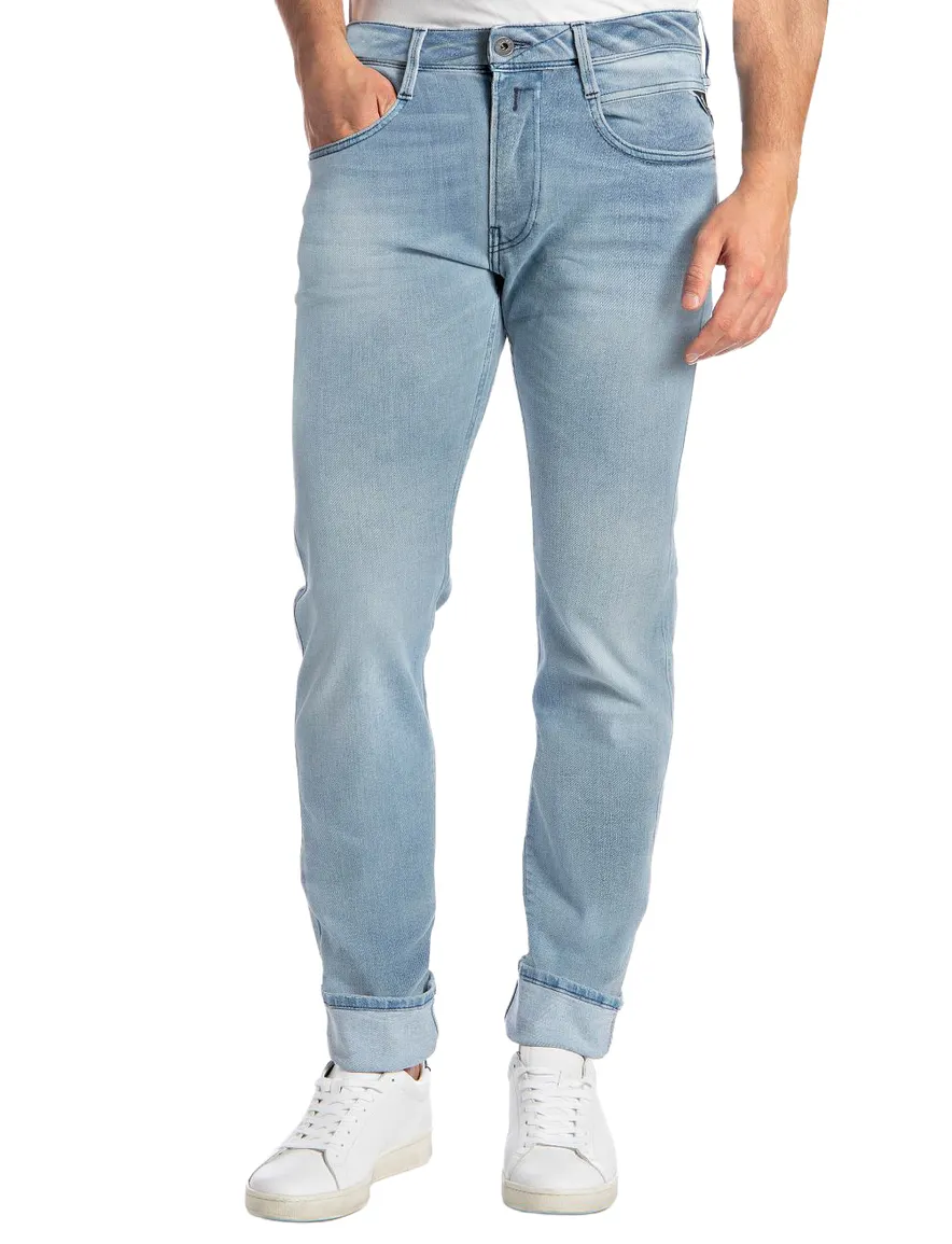 Replay 5-pocket broek lichtblauw