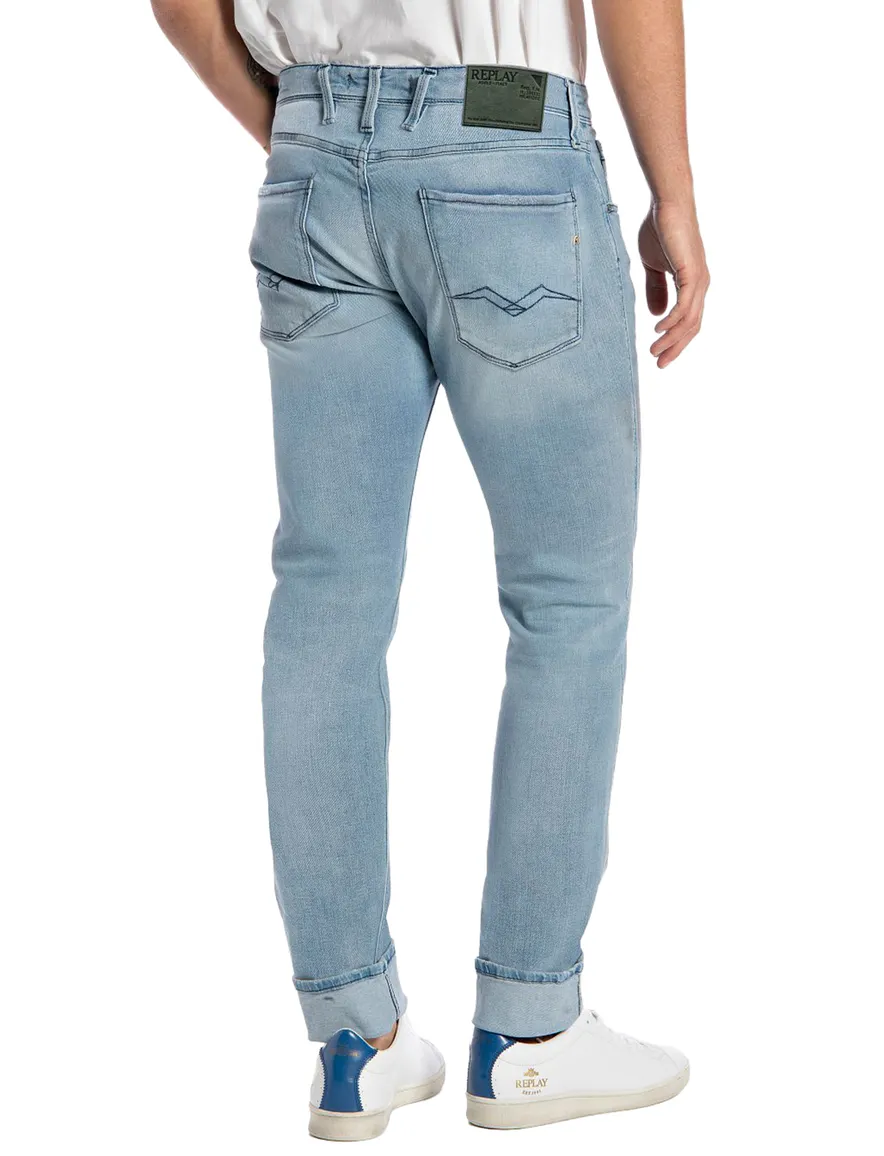 Replay 5-pocket broek lichtblauw