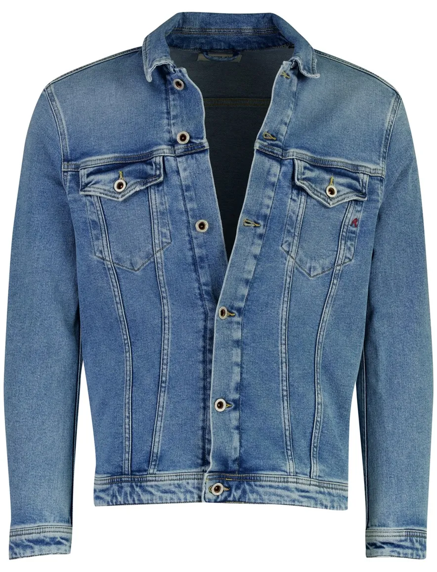 Spijkerjack Replay blauw met knoop