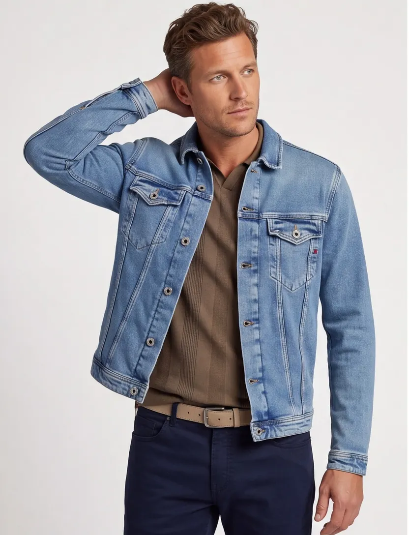 Blauw Replay jack spijker stof met knopen