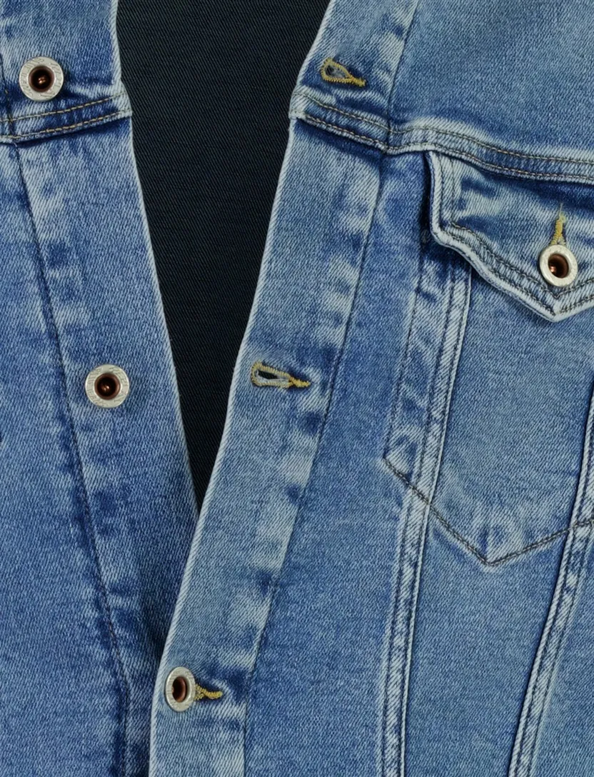 Blauw Replay jack spijker stof met knopen