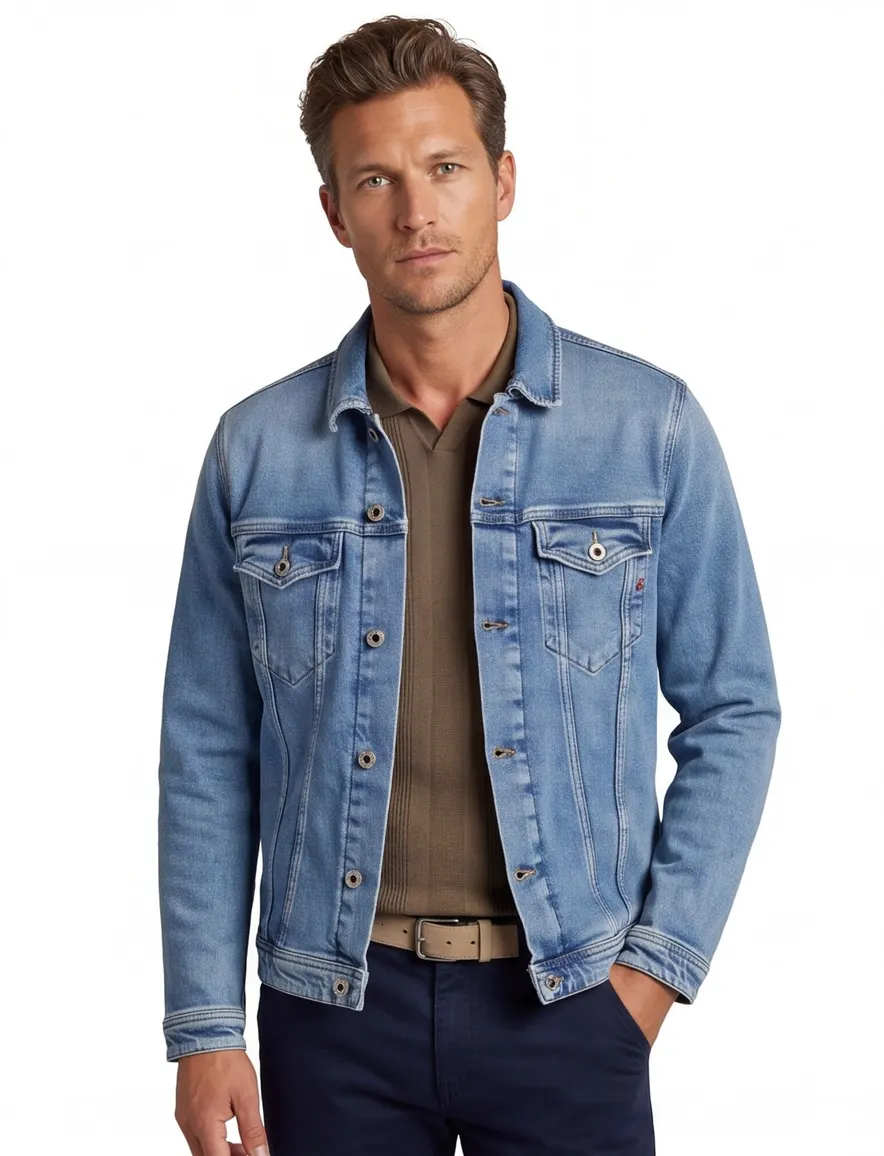 Spijkerjack Replay blauw met knoop