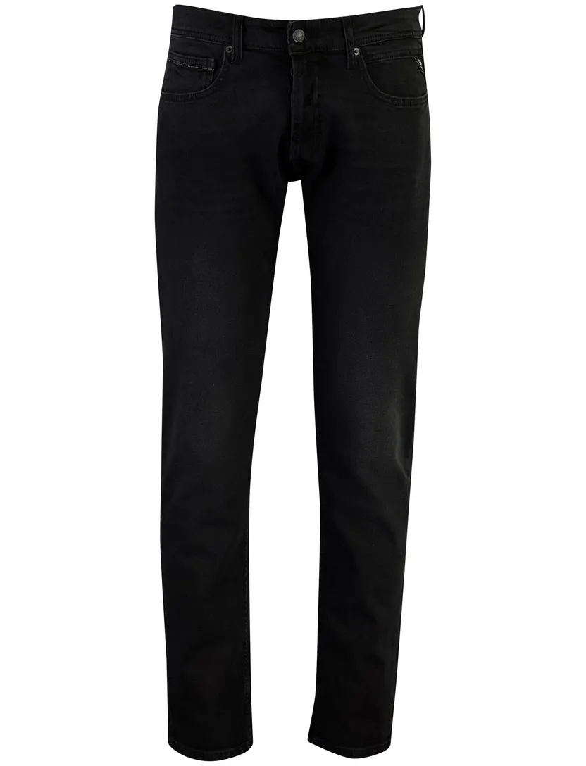 Replay Grover broek zwart gemeleerd