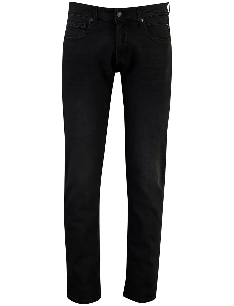 Replay Grover broek zwart gemeleerd