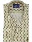beige regular fit overhemd Eden Valley borstzak katoen geprint