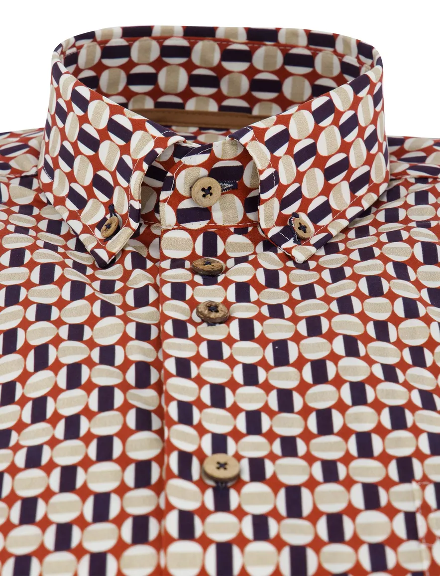 Eden Valley Regular Fit overhemd rood geprint