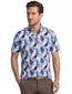 Eden Valley poloshirt blauw geprint stretch