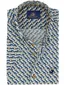 Korte mouwen overhemd eden valley met borstzak blauw printje