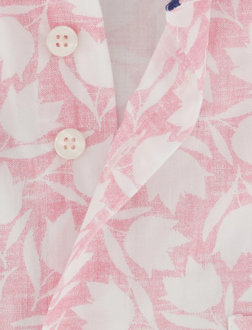 Eden Valley overhemd roze korte mouw bloemen print