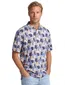 Poloshirt Eden Valley blauw bloemenprint v-hals