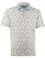 Eden Valley polo wit groen geprint ruit