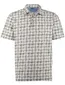 Eden Valley polo wit groen bruin geprint Regular Fit