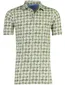 Poloshirt Eden Valley wit met groen bruin patroon