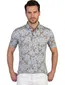 Poloshirt Eden Valley lichtblauw bloemen patroon