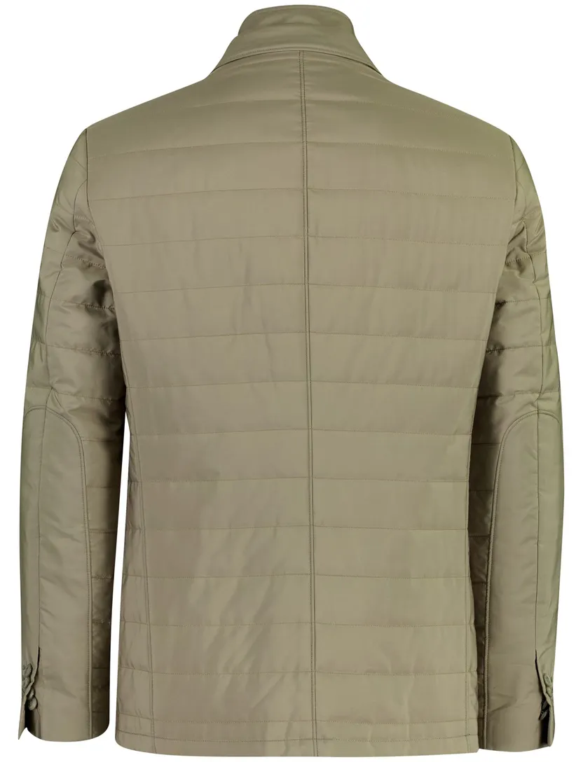 Corneliani jas polyester olijfgroen gevoerd