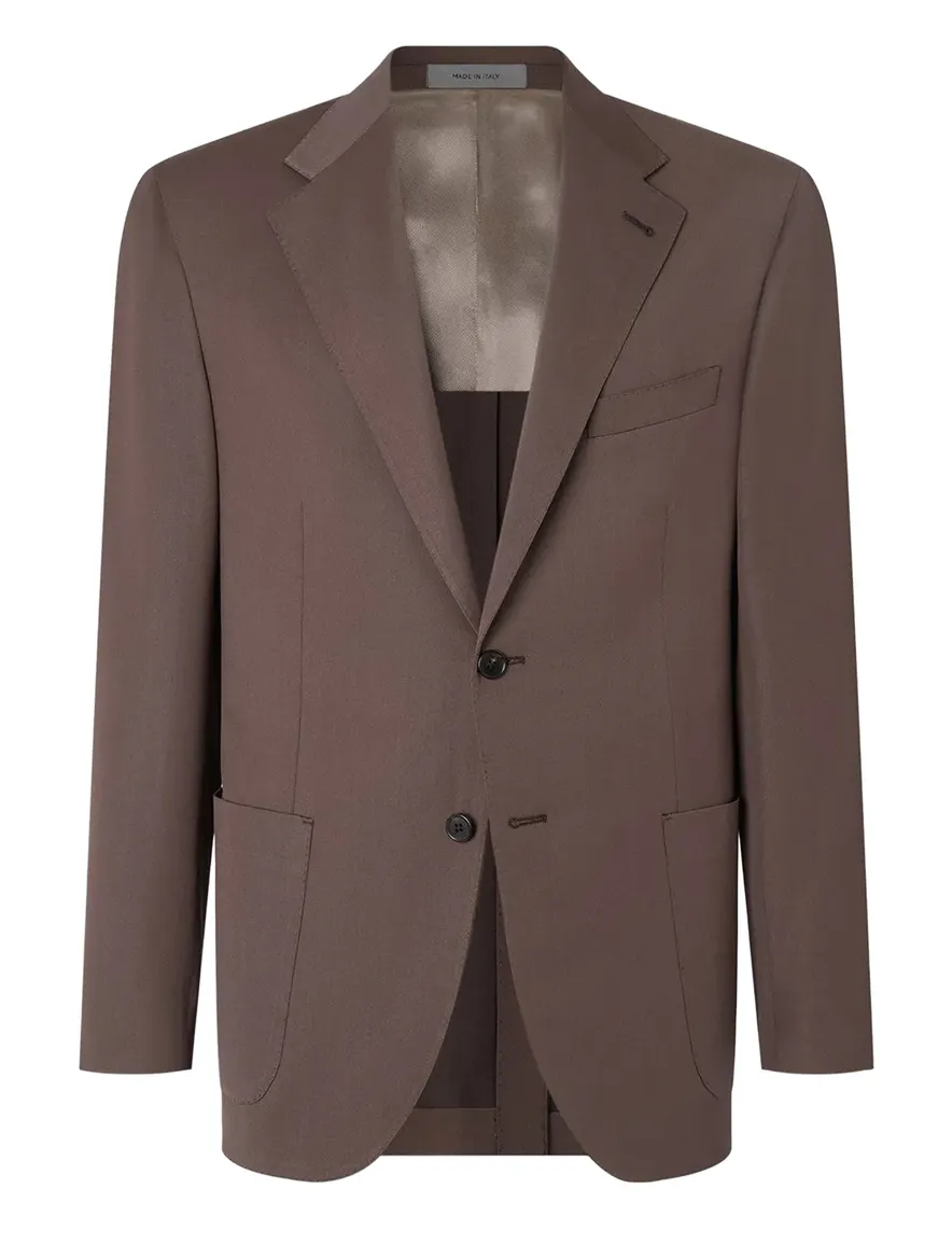 Corneliani colbert bruin wol zijde