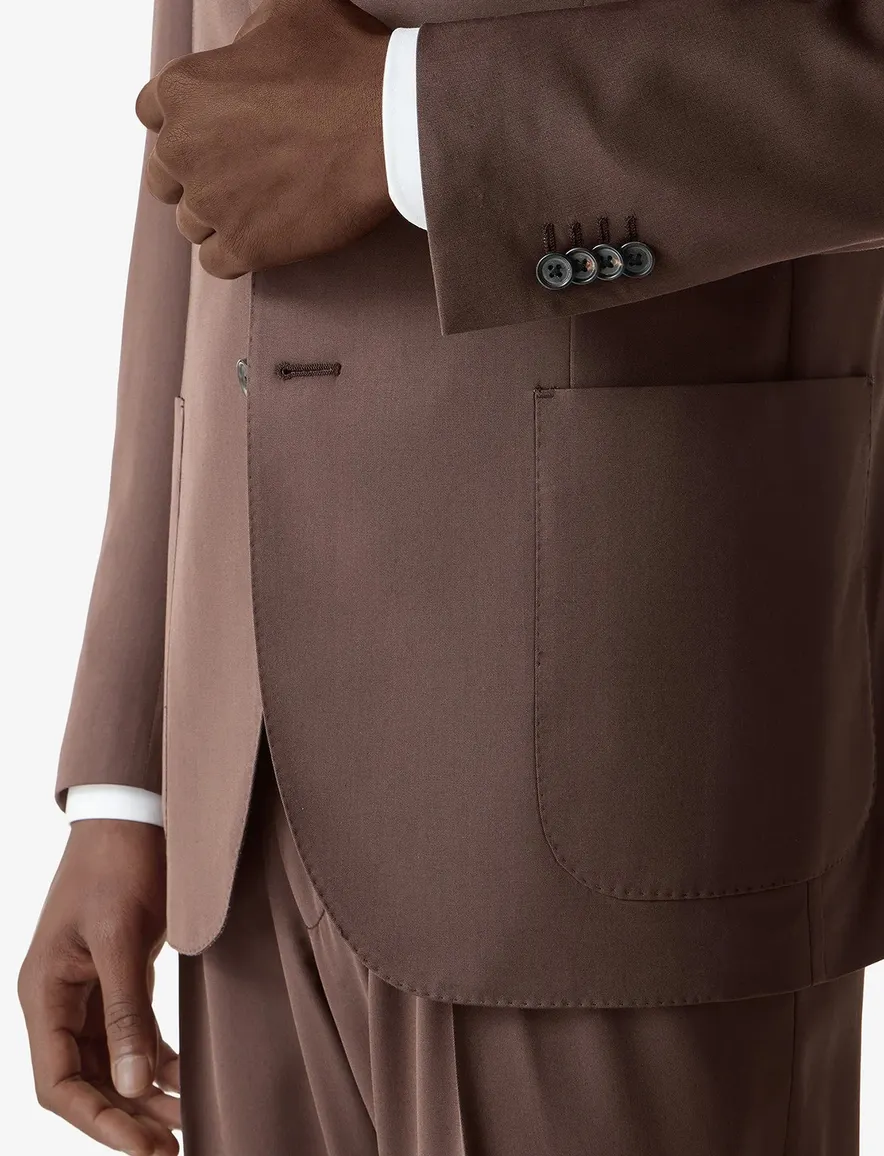 Corneliani colbert bruin wol zijde