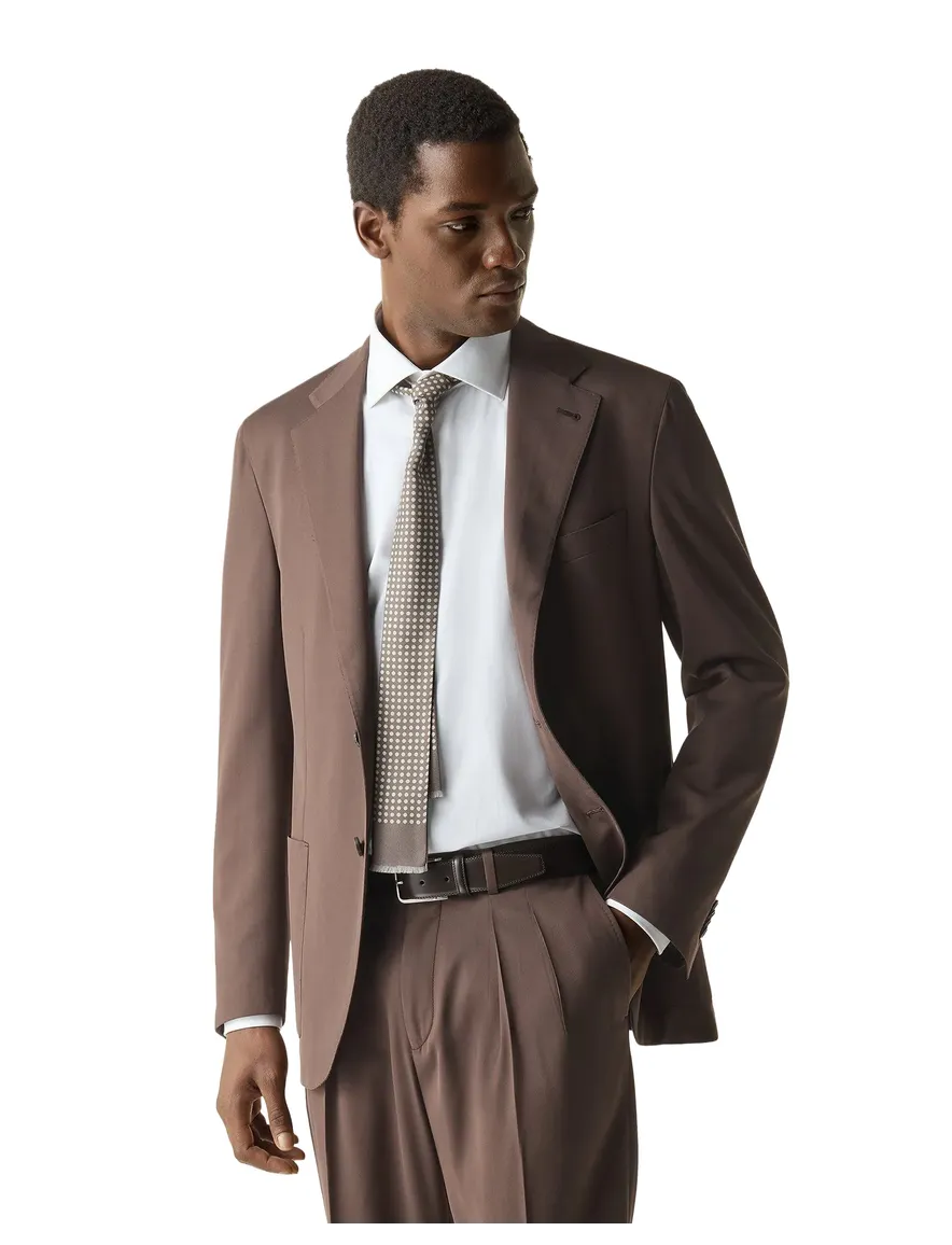 Corneliani colbert bruin wol zijde