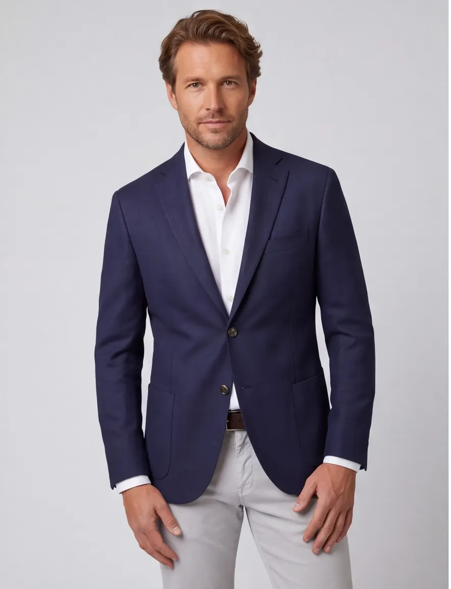 Corneliani colbert scheerwol navy