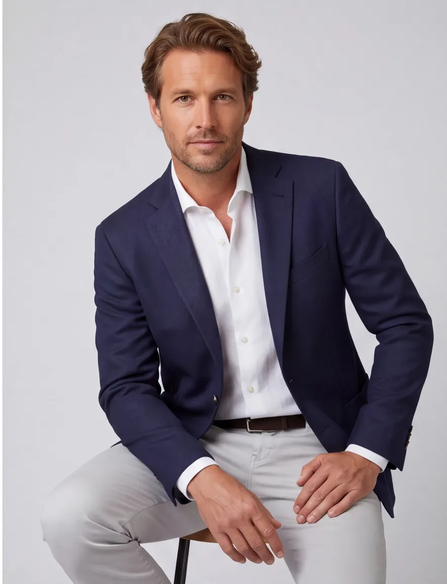 Corneliani colbert scheerwol navy