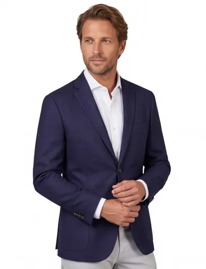 Corneliani Colbert Corneliani scheerwol navy met viscose voering