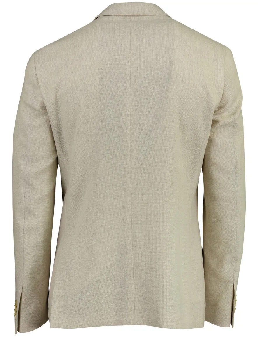 Colbert Corneliani scheerwol beige met viscose voering