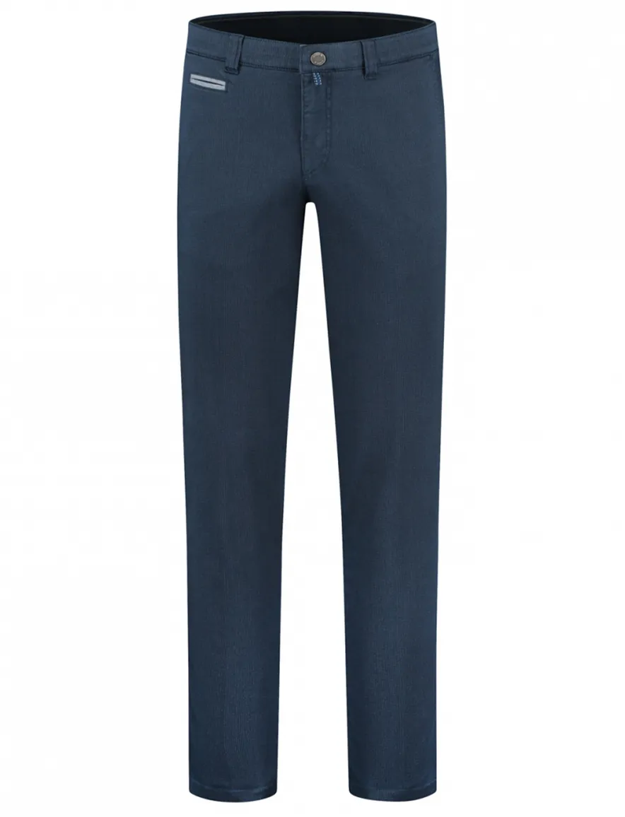 North84 luxury comfort chino blauw effen