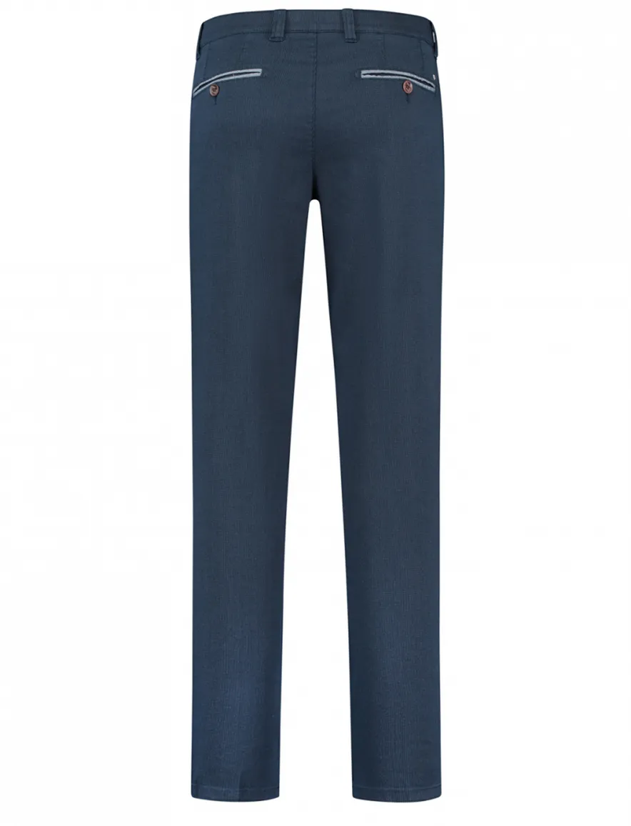North84 luxury comfort chino blauw effen