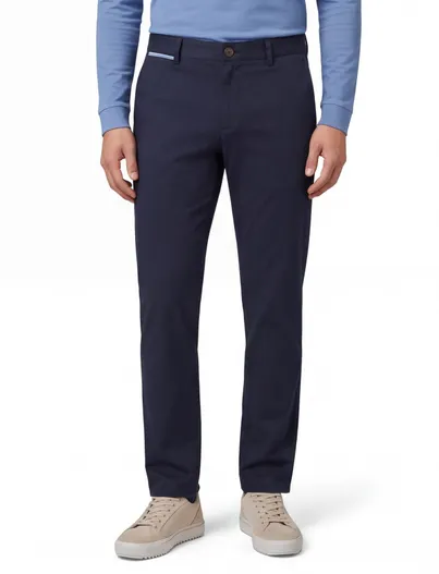 North84 Luxury Comfort chino North84 navy katoen effen