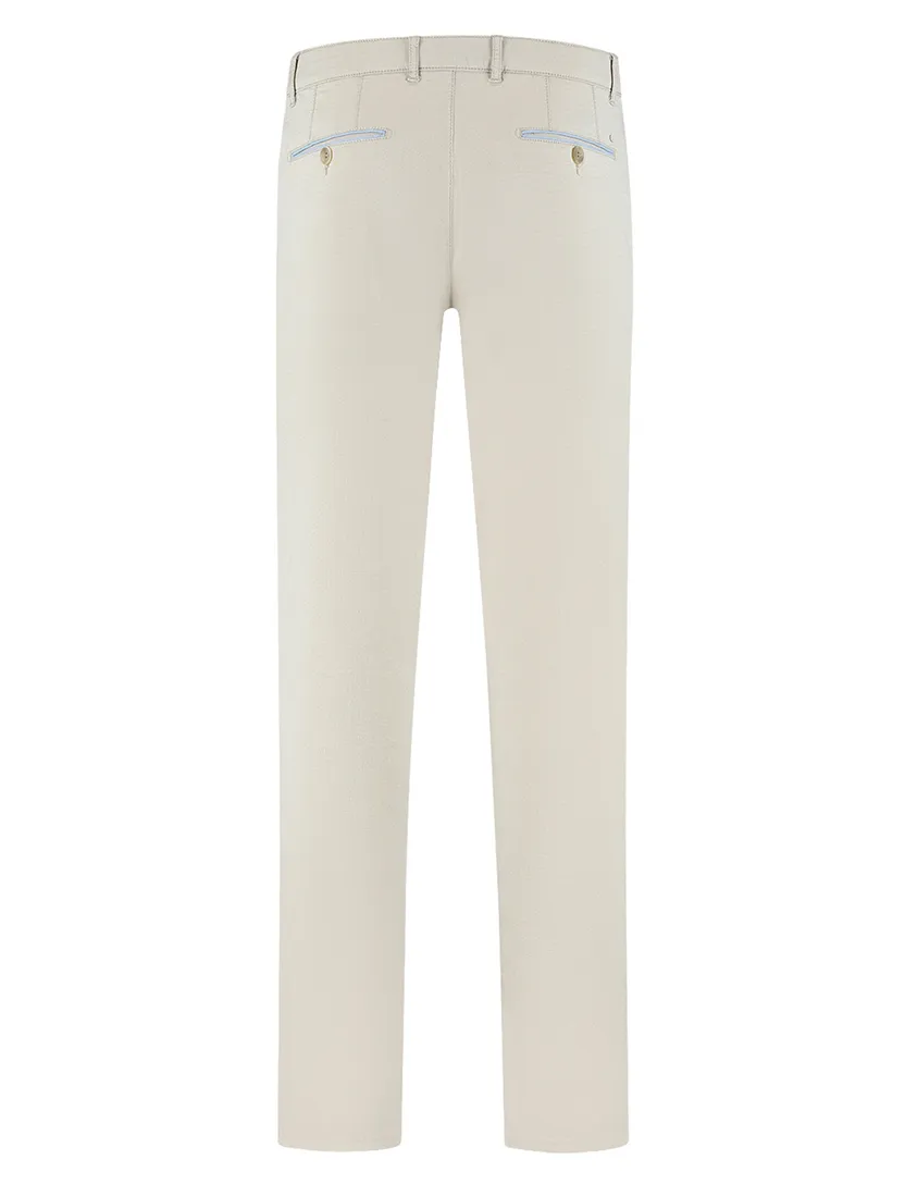 Chino North84 Luxury Comfort creme effen