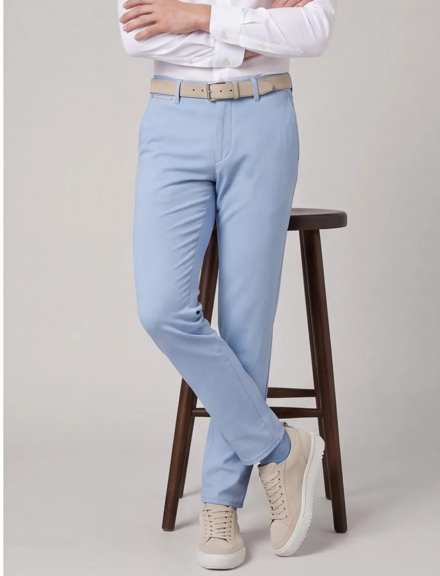 North84 Luxury Comfort Chino lichtblauw