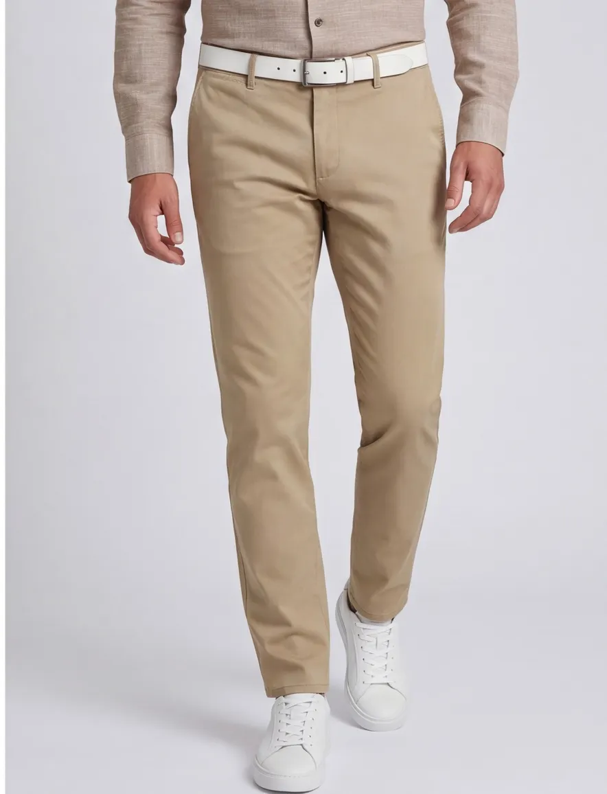 Khaki chino North84 normale fit comfort luxury