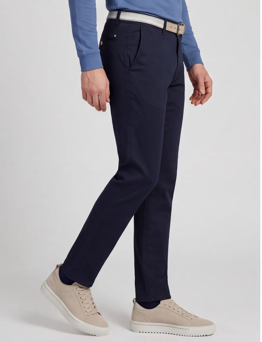 Donkerblauwe chino North84 normale fit comfort