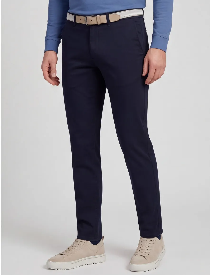 Donkerblauwe chino North84 normale fit comfort