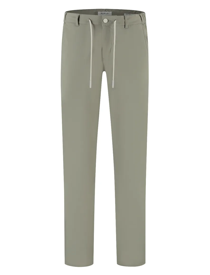 Sensitive Travel North84 drawstring chino groen regular fit