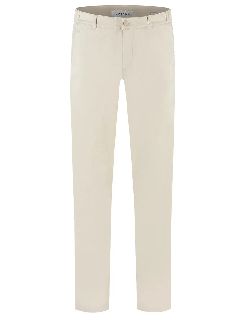 Chino North84 Elegance effen creme