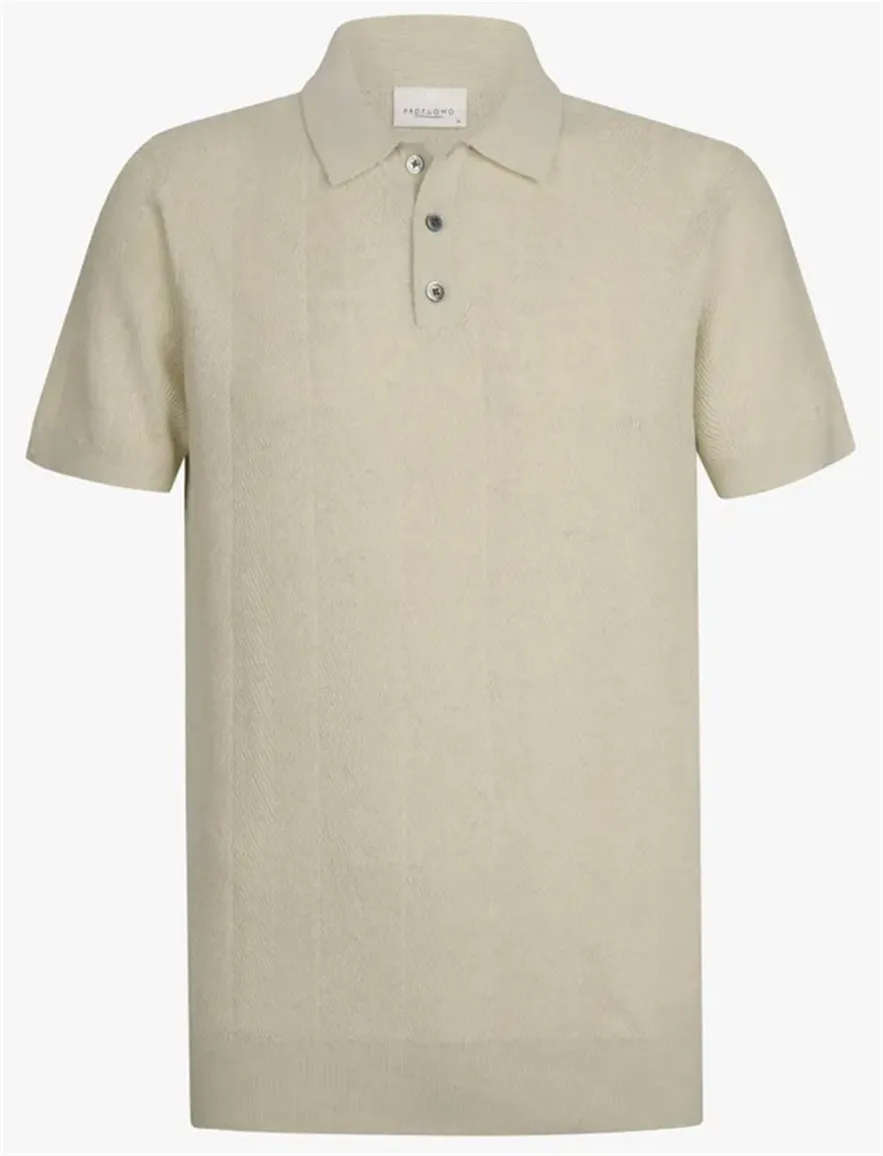 Polo korte mouw Profuomo beige