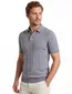 Blauwe polo Profuomo beige katoenblend 3 knoops