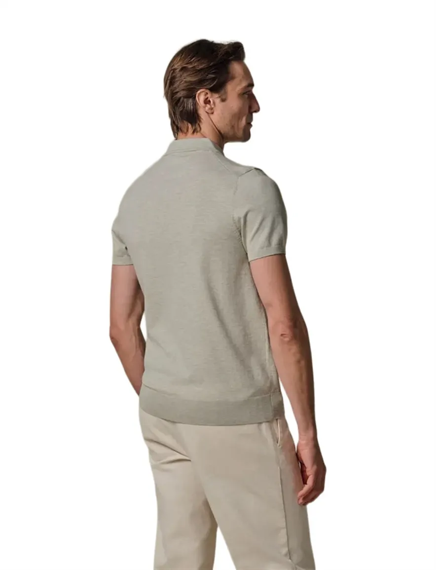 Profuomo polo lichtgroen met boord