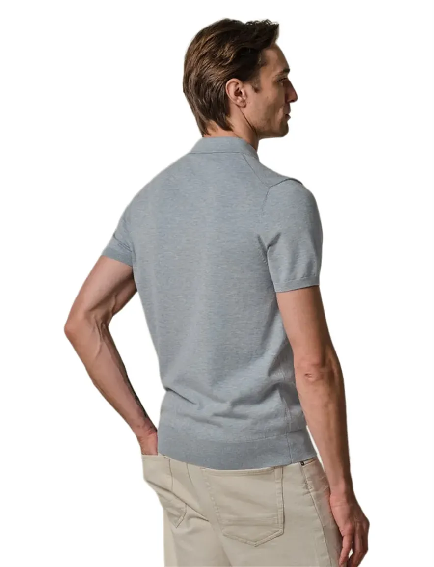 Profuomo polo blauw 3-knoops