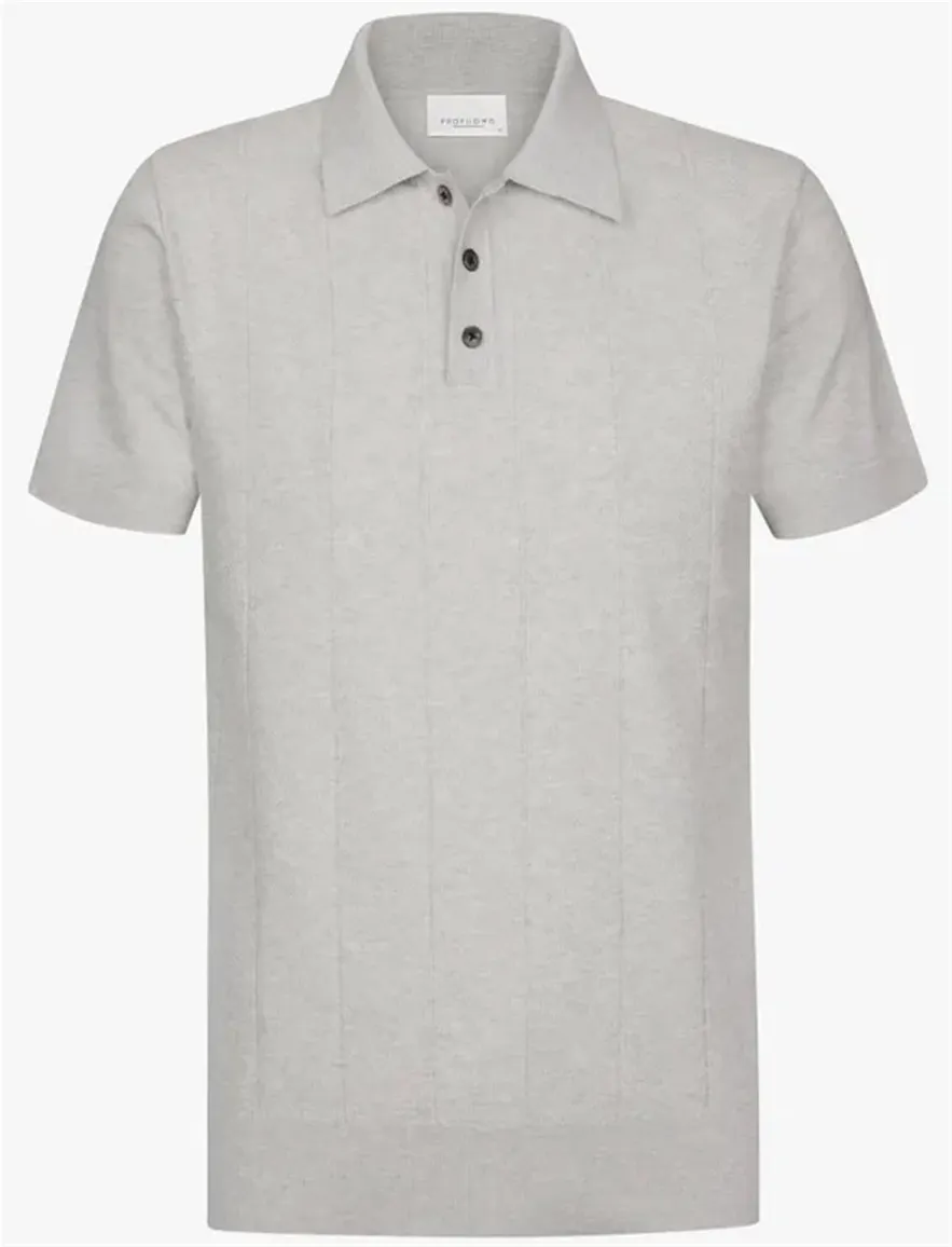 Profuomo grijze polo regular fit