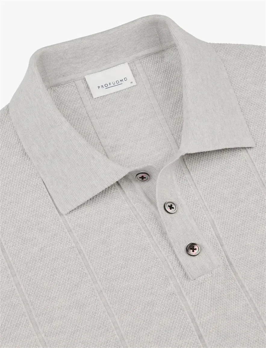 Profuomo grijze polo regular fit