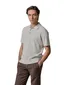 Grijze Profuomo polo 3-knoops met boord
