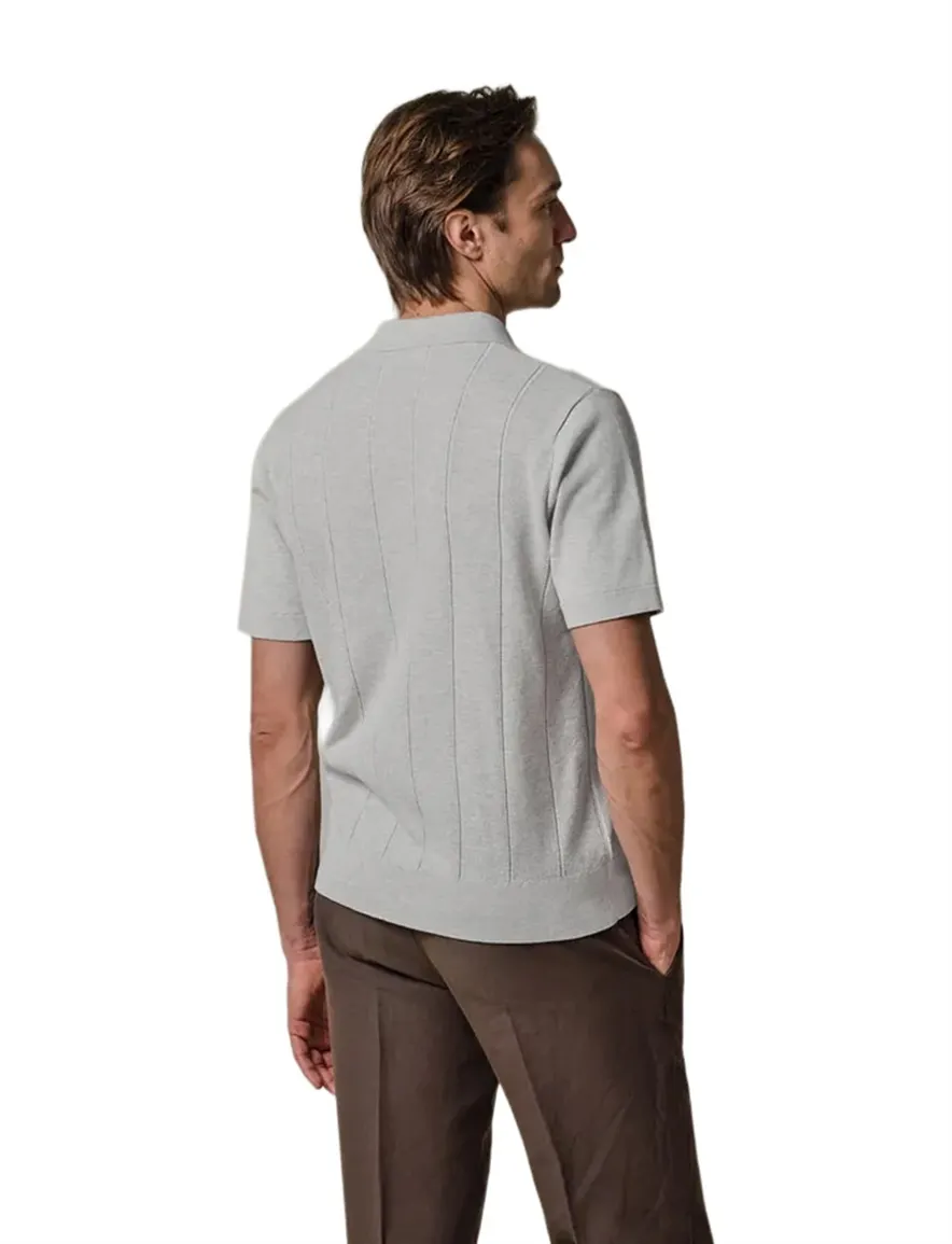 Profuomo grijze polo regular fit
